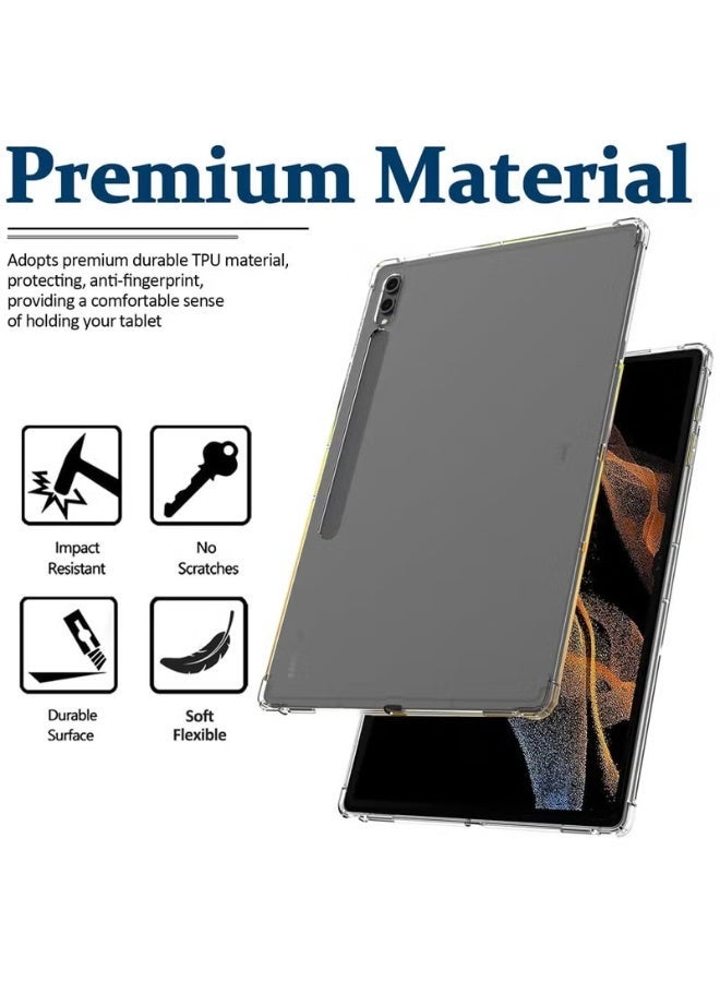 Raxoom Universal Samsung Galaxy Tab S9 Ultra 14.6-inch 2023, shockproof and impact-resistant, plastic protection, lightweight and yellowing resistant, also suitable for S8 Ultra 14.6 universal (transparent) - Image 3